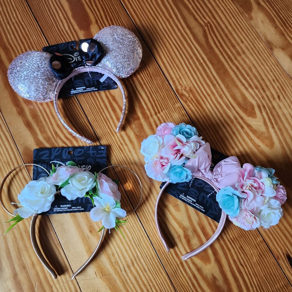 Disney Minnie Ears Sequin Floral